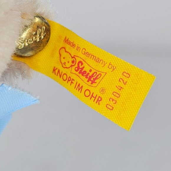 Steiff Original Teddybar Miniature Teddy Bear With Blue Ribbon 030420 - Picture 5 of 8